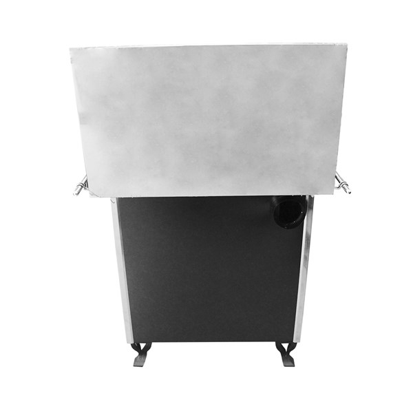 Fogão a Lenha Número 1 Forninho Caixa Lenha Com Tampa Saída Esquerda Inox