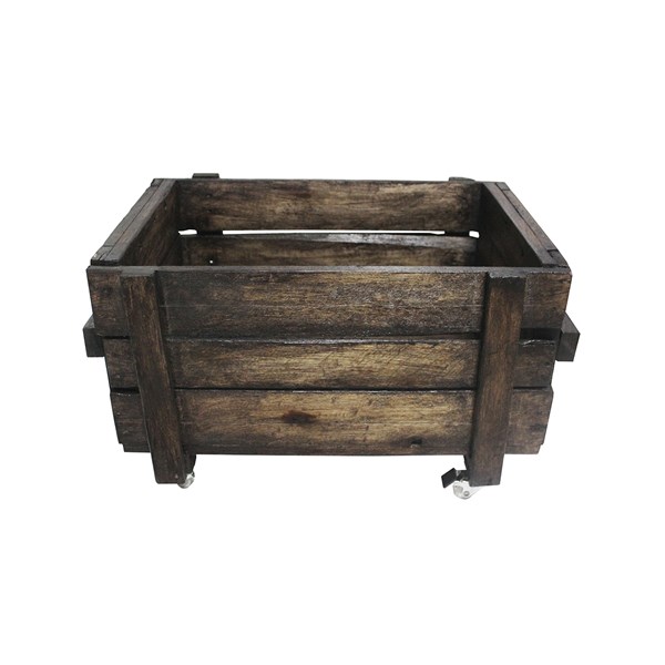 Caixa Lenha Lenheiro Multiuso Madeira Rodinhas