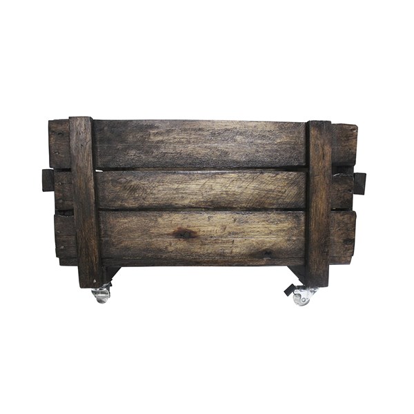 Caixa Lenha Lenheiro Multiuso Madeira Rodinhas