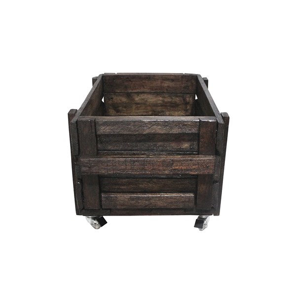 Caixa Lenha Lenheiro Multiuso Madeira Rodinhas