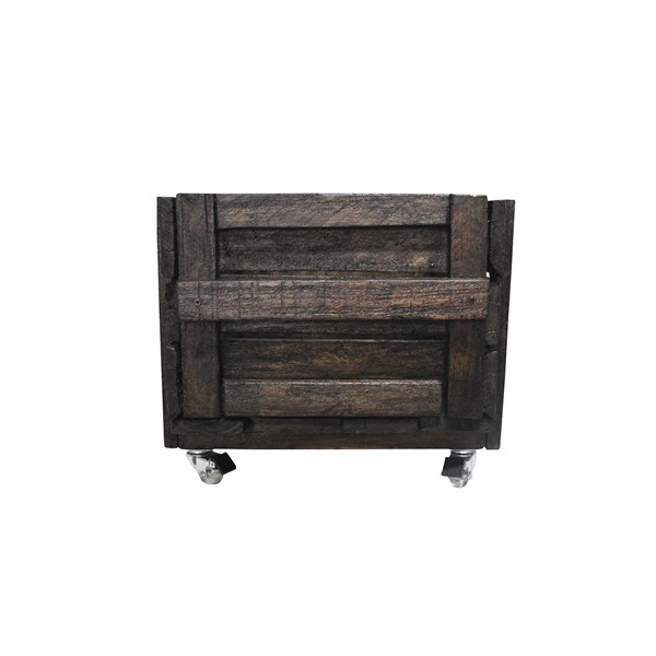 Caixa Lenha Lenheiro Multiuso Madeira Rodinhas