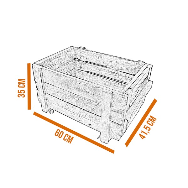 Caixa Lenha Lenheiro Multiuso Madeira Rodinhas