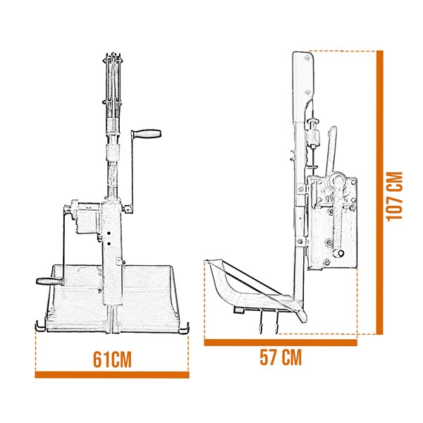 Cadeirinha Suspensa Mecânica Sobe Desce Manivela + 30m Cabo de Aço  5/16"