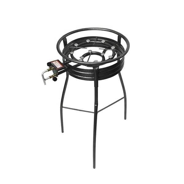 Fogareiro a Gás Alta Pressão 2 Queimadores 2 Regulagens 12 Caulim Tripé