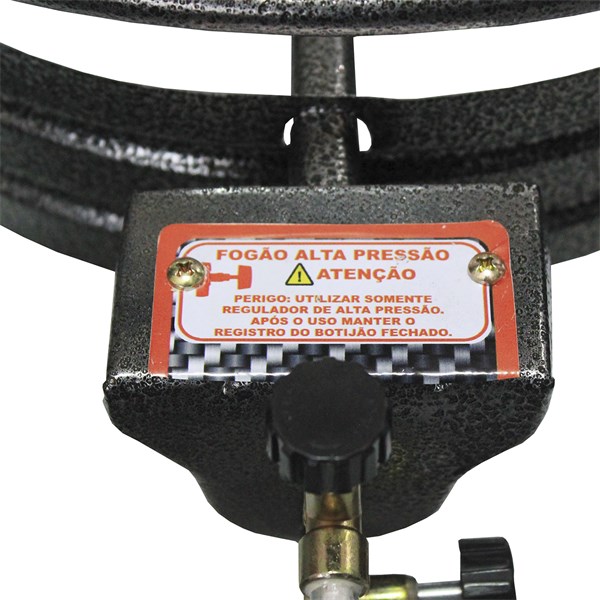 Fogareiro a Gás Alta Pressão 2 Queimadores 2 Regulagens 12 Caulim Tripé