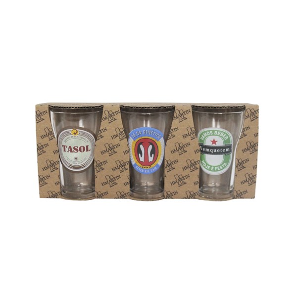Conjunto 6 Copos Boteco Cervejas 200ml