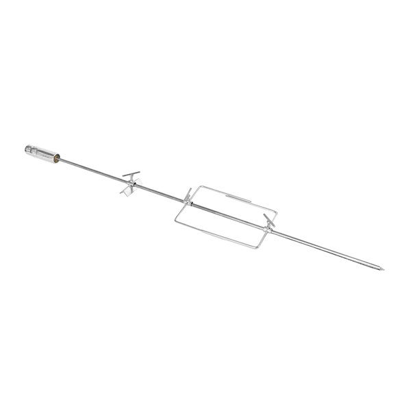 Espeto Giratório Manual Inox 87cm Cabo Alumínio