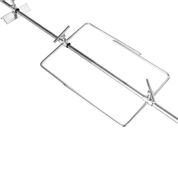 Espeto Giratório Manual Inox 87cm Cabo Alumínio