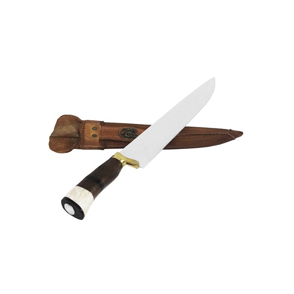 Faca 10 Inox 420 Protetor Bronze Cabo Misto