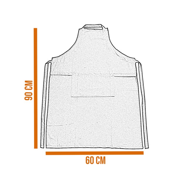 Avental Sarja Algodão Liso Marrom