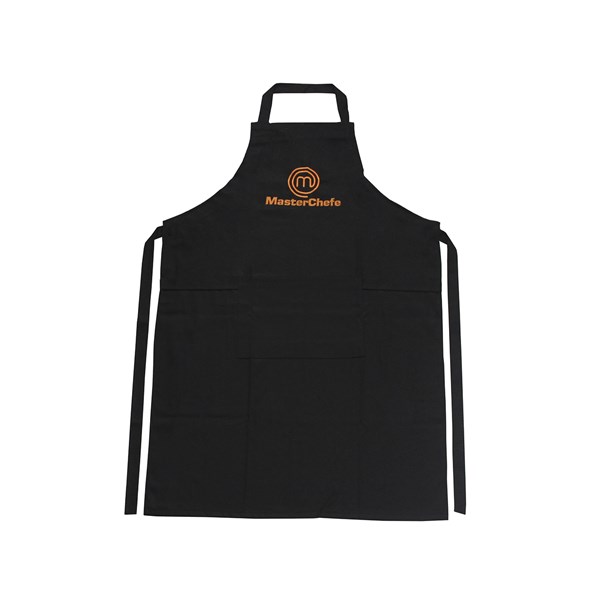 Avental Sarja Algodão Bordado Master Chefe Preto