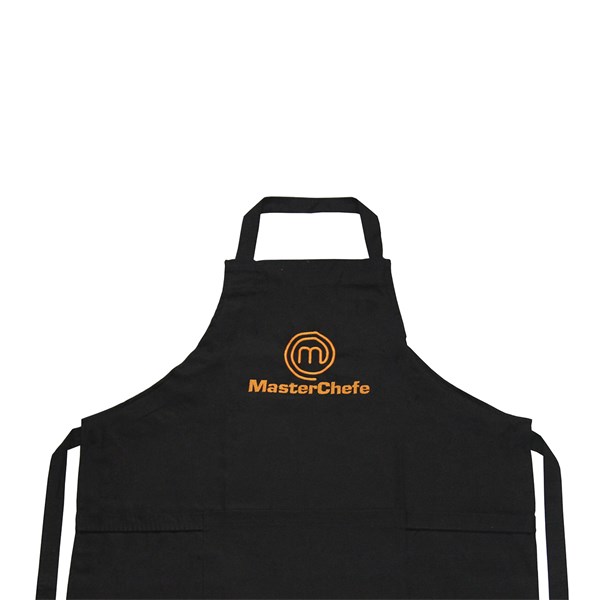 Avental Sarja Algodão Bordado Master Chefe Preto