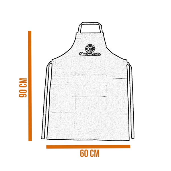 Avental Sarja Algodão Bordado Master Chefe Preto