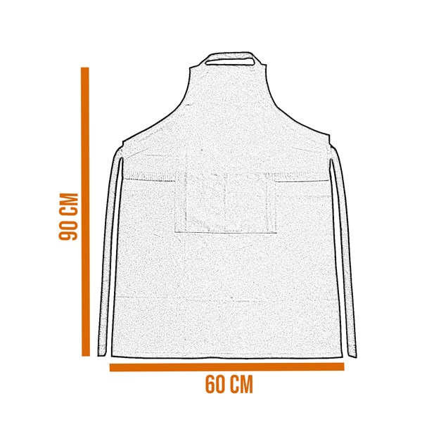 Avental Sarja Algodão Liso Preto