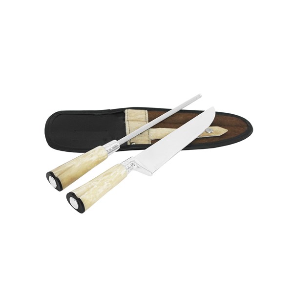 Faca Chaira 08 Inox 420 Cabo Osso