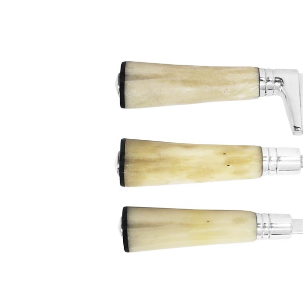 Faca Chaira Garfo 10 Inox 420 Cabo Osso