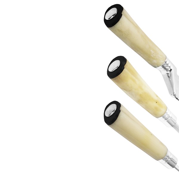 Faca Chaira Garfo 10 Inox 420 Cabo Osso