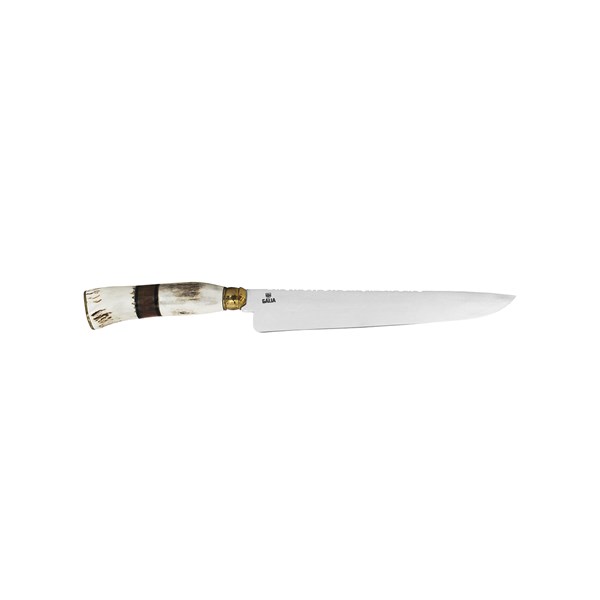 Faca 08 Inox 316L Cabo Cervo Onix Anel Madeira
