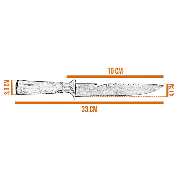 Faca Punhal 08 Inox 420 Abridor Cabo Osso