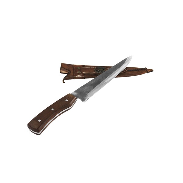 Faca 09 Carbono 1070 Larga Cabo Chato Madeira