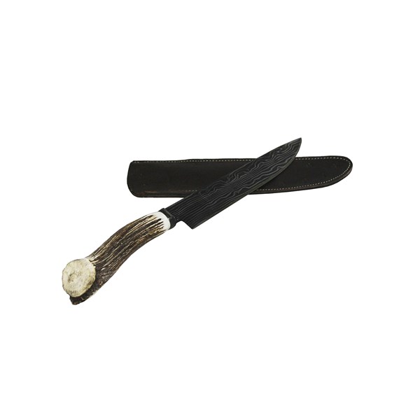 Faca 09 Damasco 5mm Larga Cabo Cervo Onix