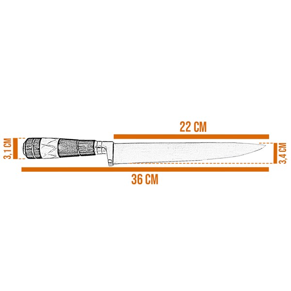 Faca 09 Inox 420 Cabo Osso Chifre