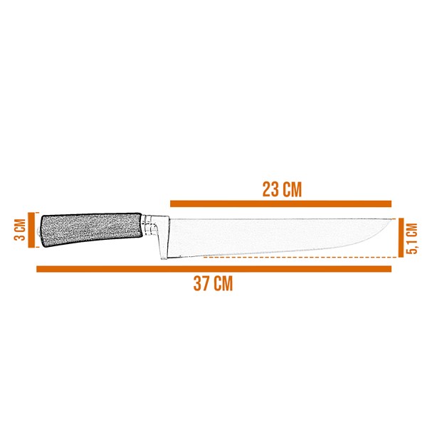 Faca 10 Inox 420 Cabo Ponta Chifre