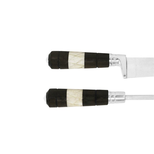 Faca Chaira 08 Inox 420 Cabo Osso Madeira