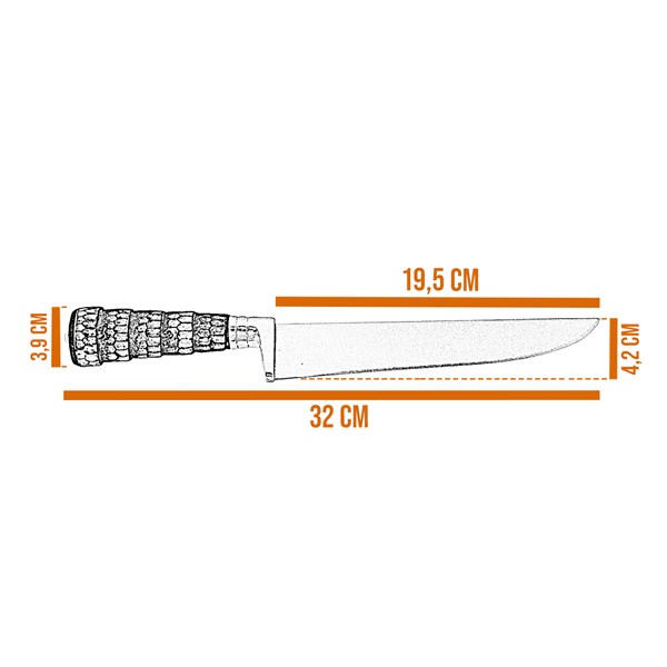 Faca Chaira 08 Inox 420 Cabo Tatu