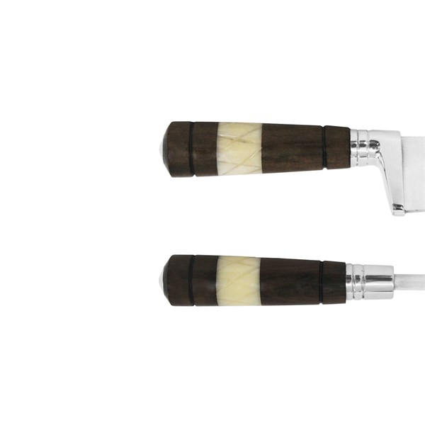 Faca Chaira 10 Inox 420 Cabo Osso Madeira