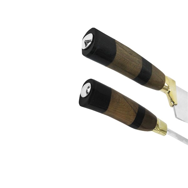 Faca Chaira 10 Inox 420 Protetor Bronze Cabo Misto