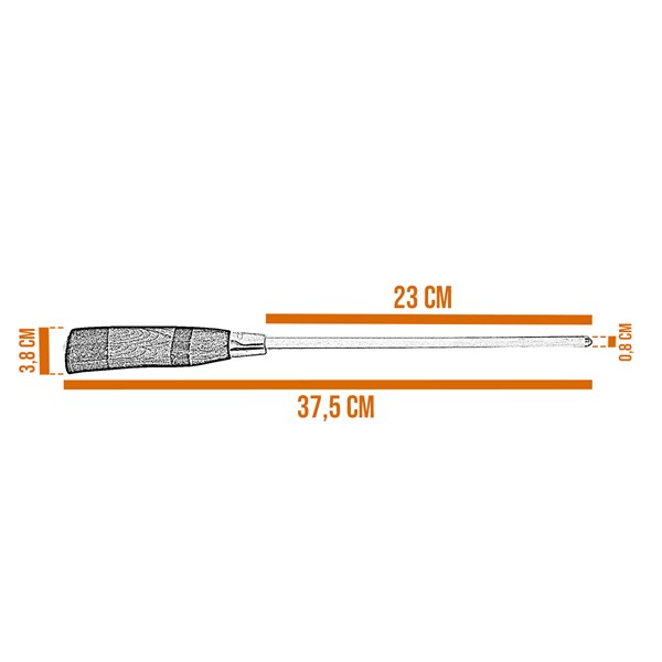 Faca Chaira 10 Inox 420 Protetor Bronze Cabo Misto