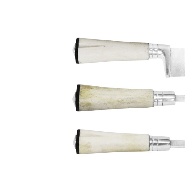 Faca Chaira Garfo 08 Inox 420 Cabo Osso