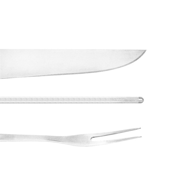 Faca Chaira Garfo 08 Inox 420 Cabo Osso