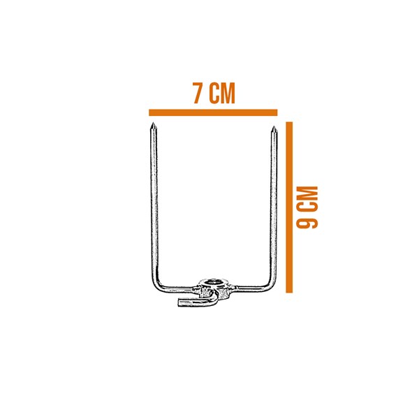 Garra Curta Garrinha Garfo Pequeno Furo Grande Espetoflex