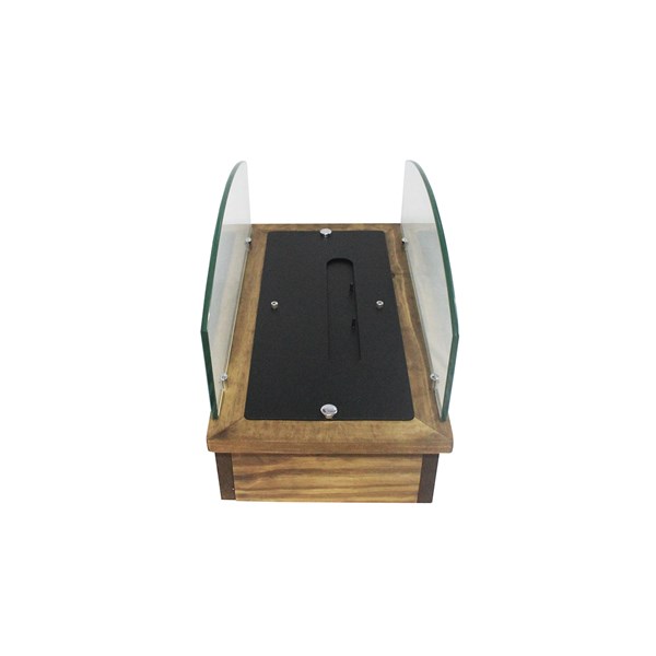 Lareira Ecológica Álcool Etanol Aço 45cm Suporte Madeira Vidro