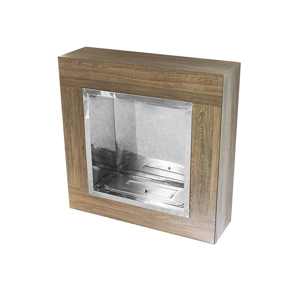 Lareira Ecológica Álcool Etanol Inox 46cm Móvel MDF Inox