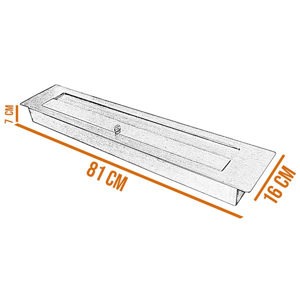 Queimador Lareira Ecológica Álcool Etanol Inox 81cm
