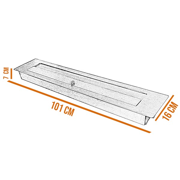 Queimador Lareira Ecológica Álcool Etanol Inox 101cm