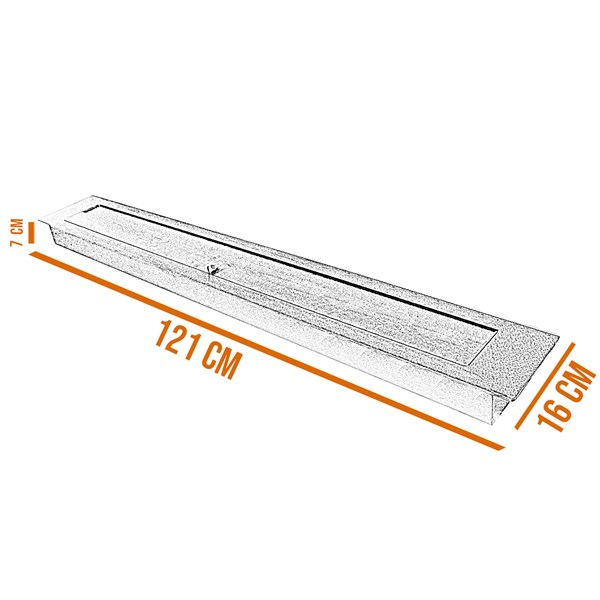 Queimador Lareira Ecológica Álcool Etanol Inox 121cm