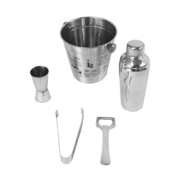 Conjunto Bar Inox 5 Peças