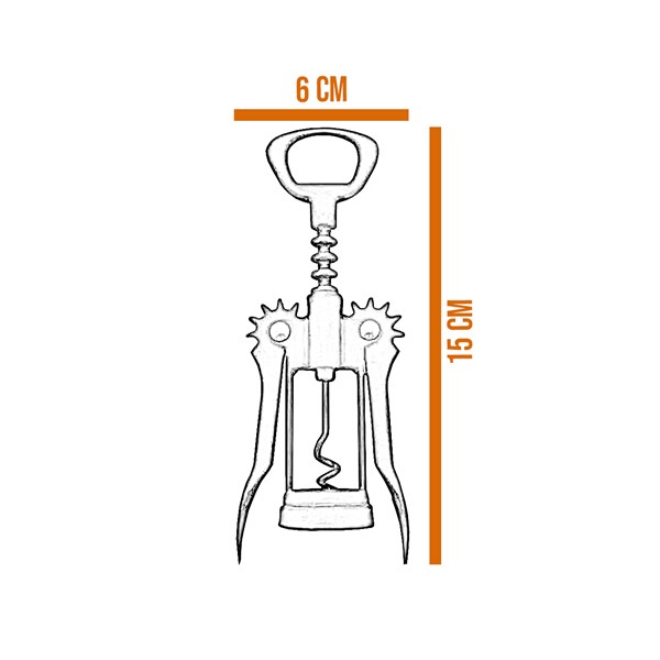 Saca Rolhas Inox Preto Fosco