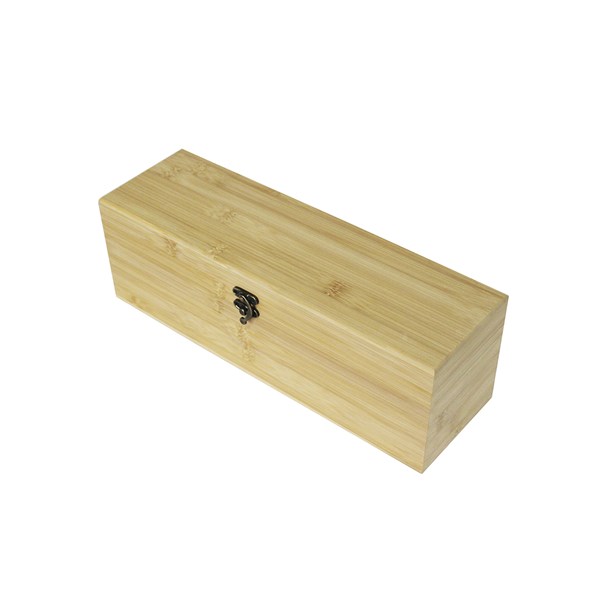 Saca Rolhas Inox 4 Peças Estojo Porta Vinho Caixa Bambu