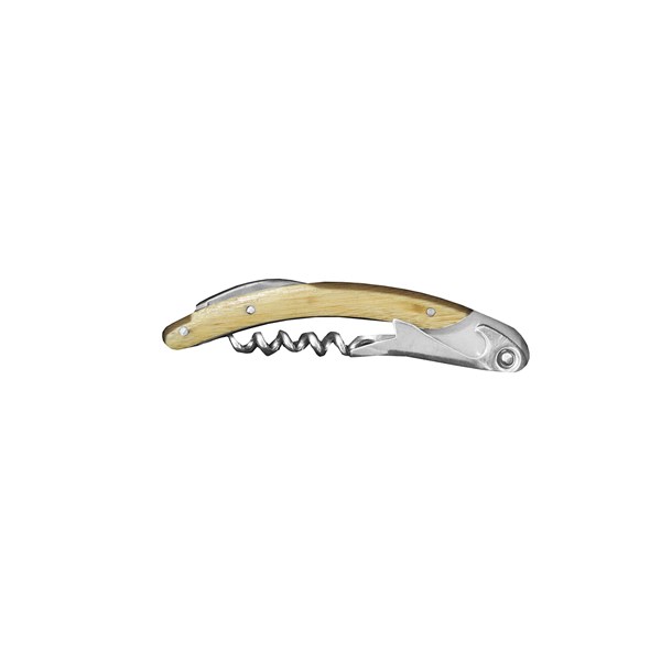 Saca Rolhas Inox 4 Peças Estojo Porta Vinho Caixa Bambu