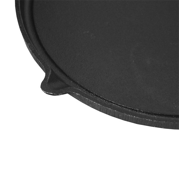 Chapa Bifeteira Ferro Fundido Cabo Madeira 26cm Lisa