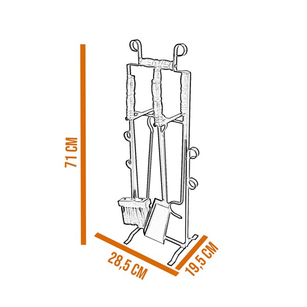 Kit Limpeza Lareira Colonial