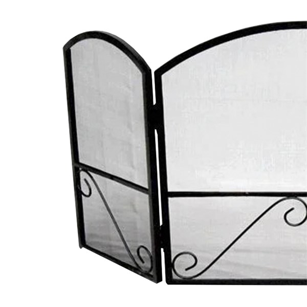 Tela Proteção Lareira 117X56cm Dobrável Curvada