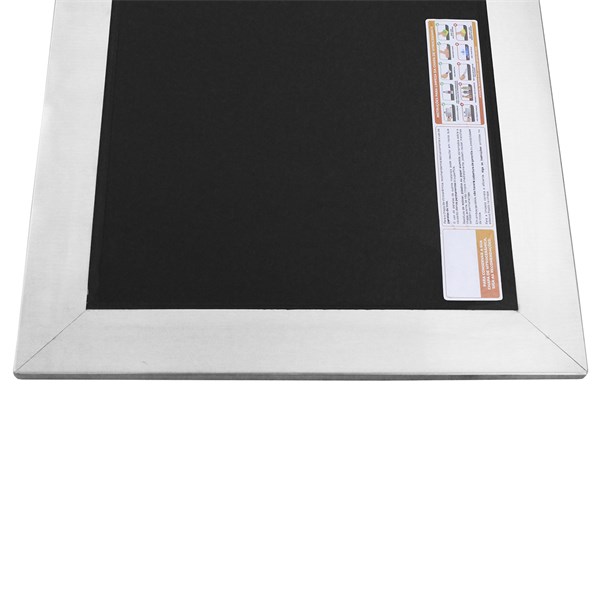 Chapa Fogão a Lenha Vitrocerâmica Moldura Inox 90X63cm