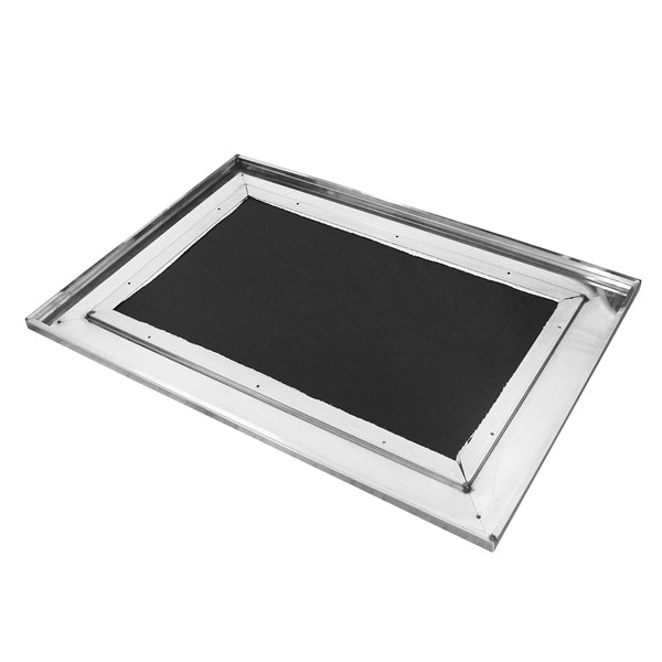 Chapa Fogão a Lenha Vitrocerâmica Moldura Inox 90X63cm