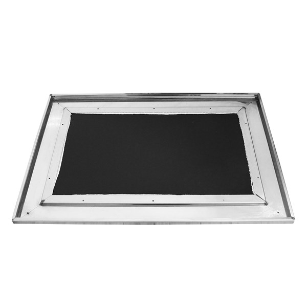 Chapa Fogão a Lenha Vitrocerâmica Moldura Inox 90X63cm